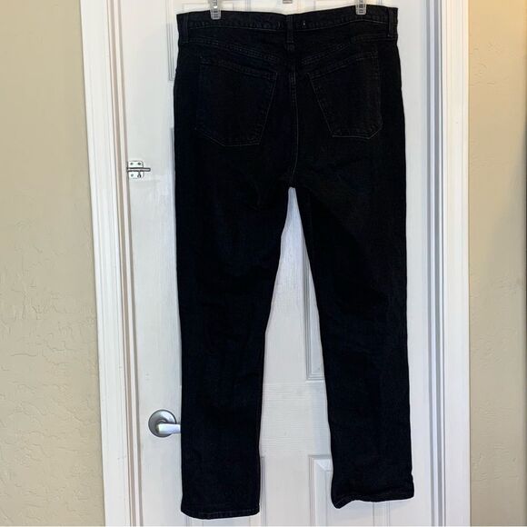 Abercrombie & Fitch The 90s Straight Ultra High Rise Black Jeans Size 18L - Picture 9 of 9